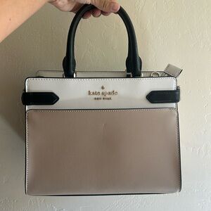 Kate spade black and tan tote bag